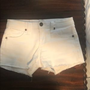 Pinc girls soft denim white shorts
